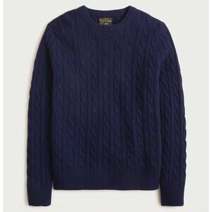 $298 New Men’s J.Crew Cashmere cable-knit sweater - Medium - Navy